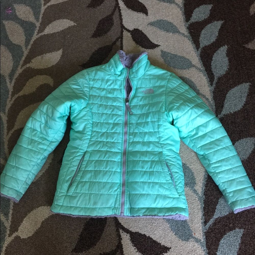 The North Face‎ Kids Mint/Grey Reversible Jacket size 14